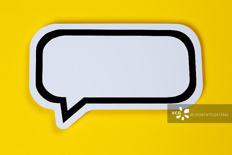 带有文本自由空间的对话气泡，斯图加特交流概念图片素材