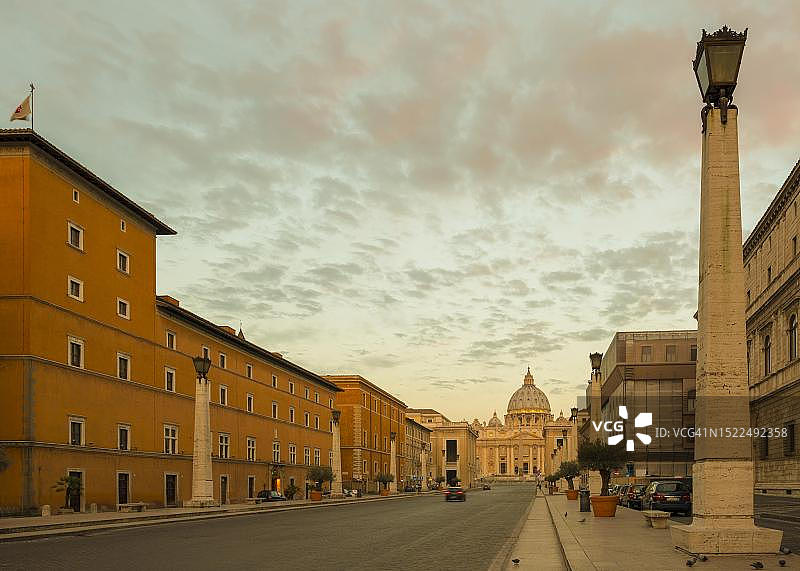 意大利罗马梵蒂冈城和协和路街景图片素材