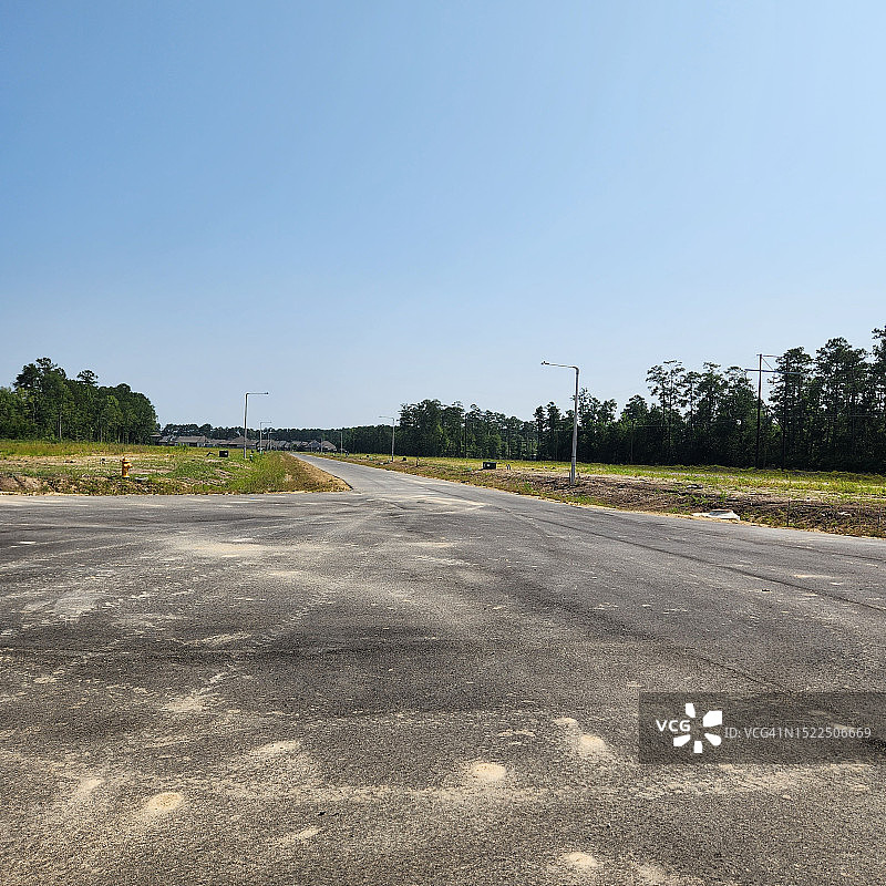 空旷的停车场，路易斯安那州，美国图片素材