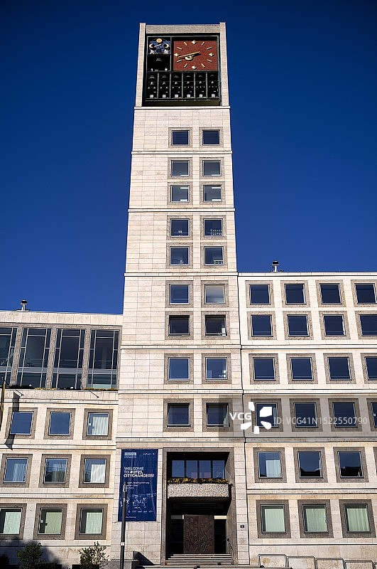 德国巴登-符腾堡州斯图加特新市政厅塔楼图片素材