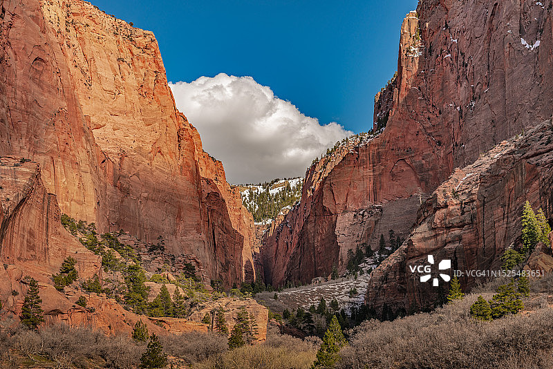 犹他州华盛顿县岩层仰视角度图片素材