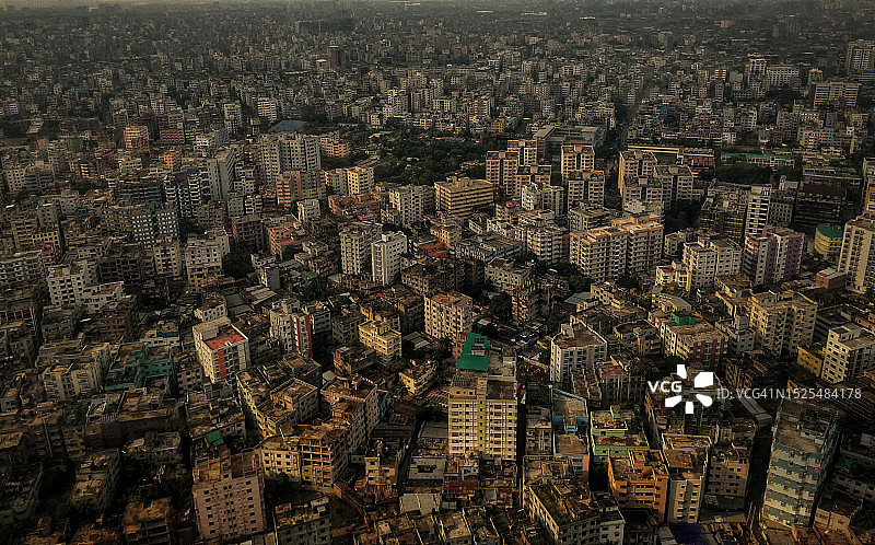 孟加拉国达卡城市现代建筑高角度视图图片素材