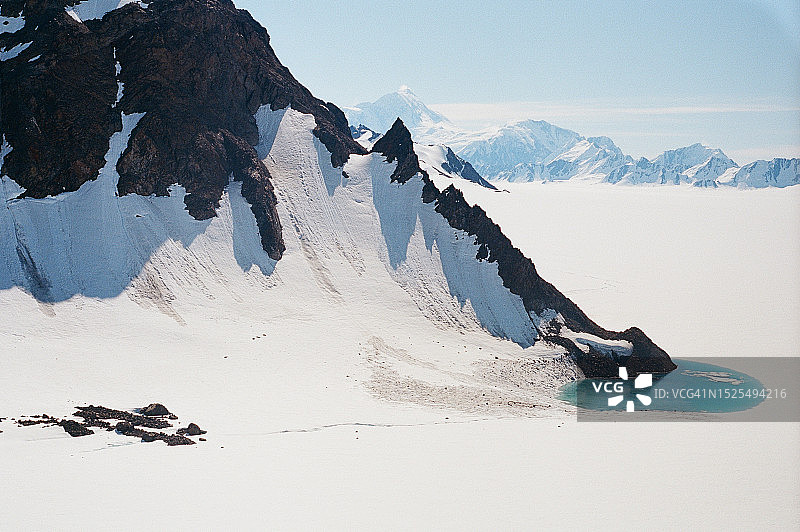 美国阿拉斯加兰格尔山脉雪山美景图片素材