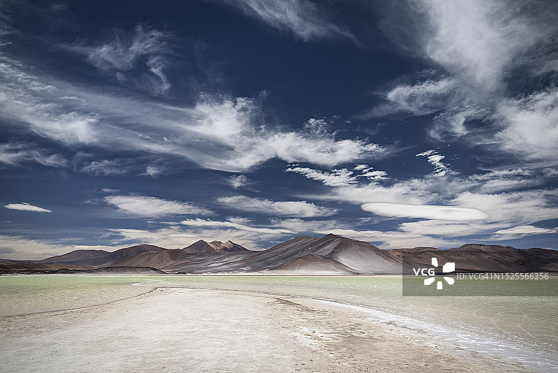 阿塔卡马圣佩德罗山路风景，智利图片素材