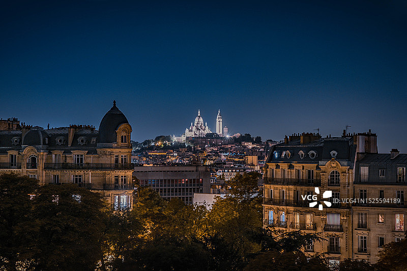 法国巴黎城市夜景图片素材