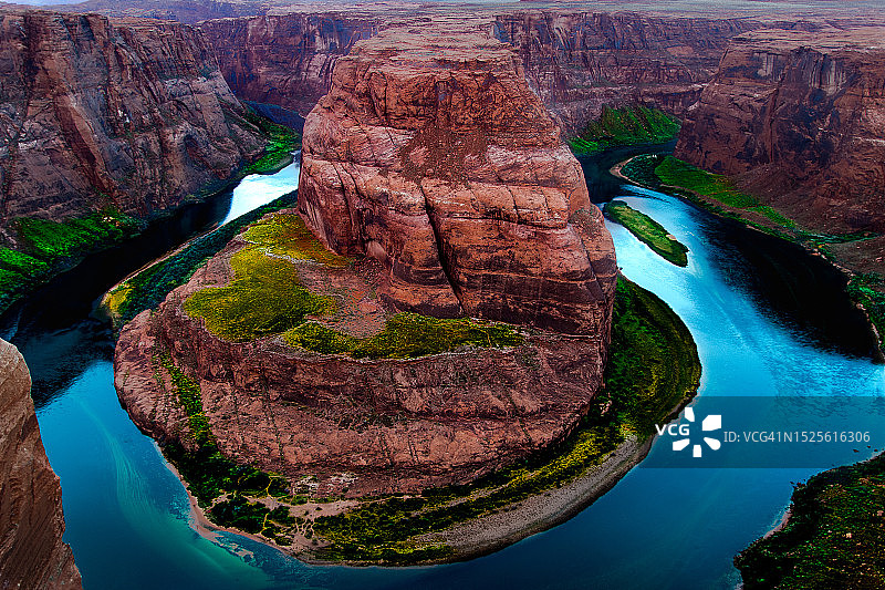 美国阿肯色州马蹄湾的高角度视图图片素材