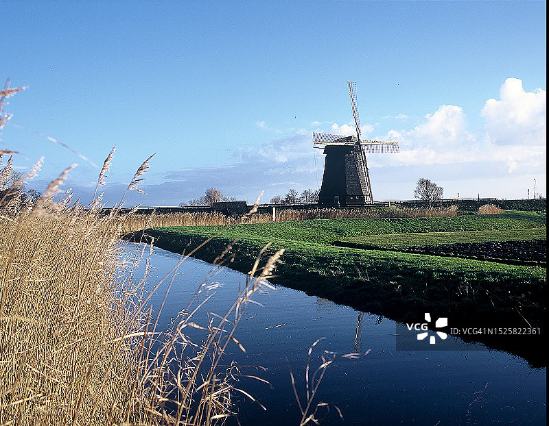 北荷兰的风车图片素材