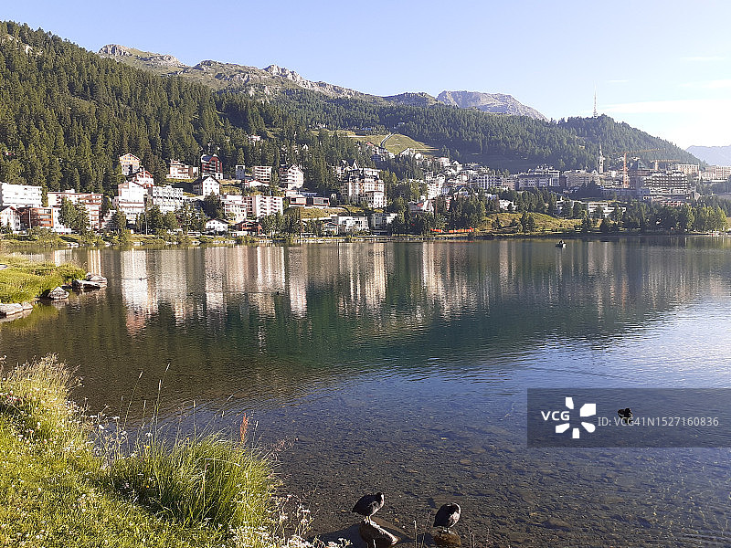 夏季的瑞士圣莫里茨图片素材