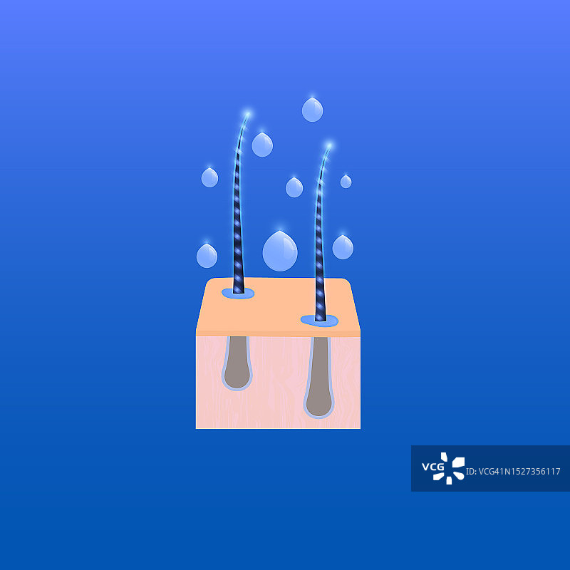 头发强化护理概念插画图片素材