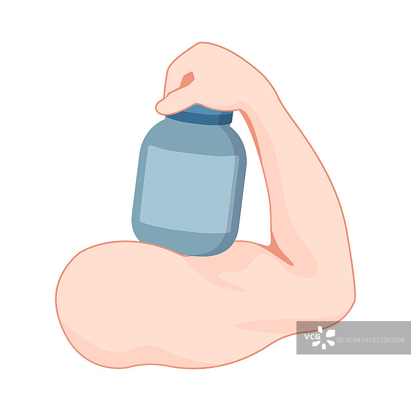 蛋白质补充剂概念插图图片素材