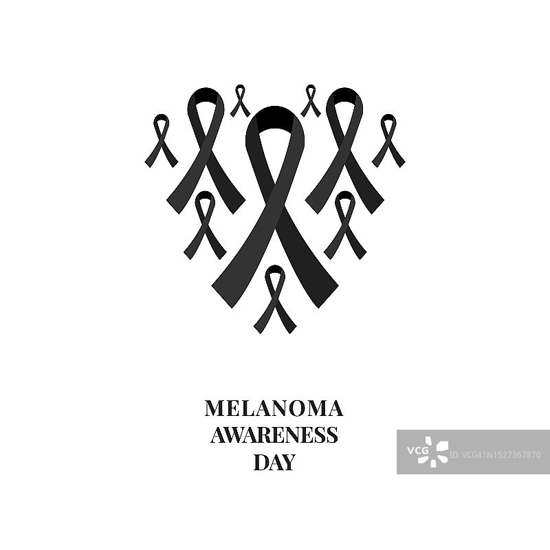 黑色素瘤意识丝带概念插图图片素材