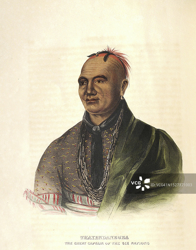 莫霍克族酋长肖像插画图片素材