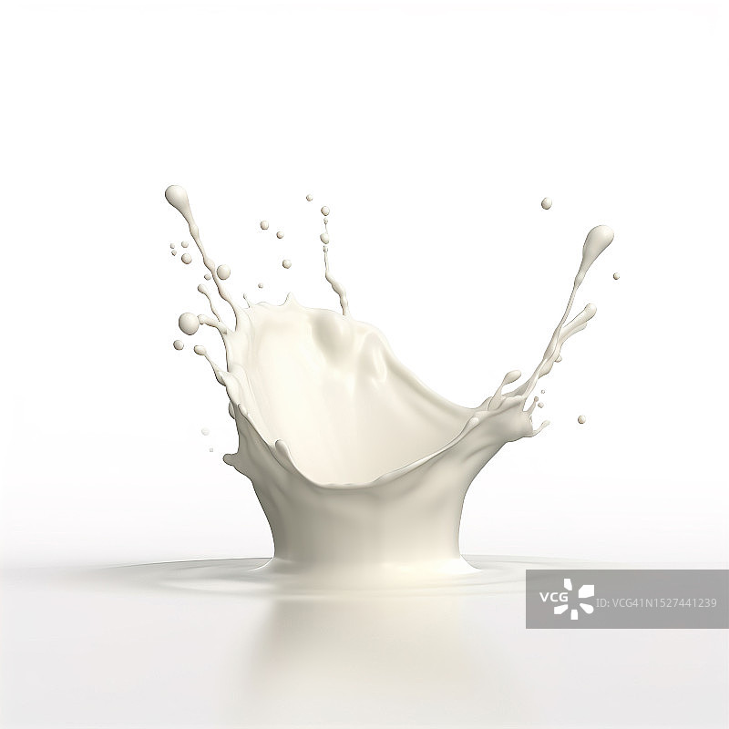 牛奶中的皇冠飞溅图片素材