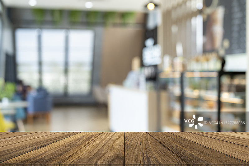 木质空旷表面和咖啡店背景图片素材