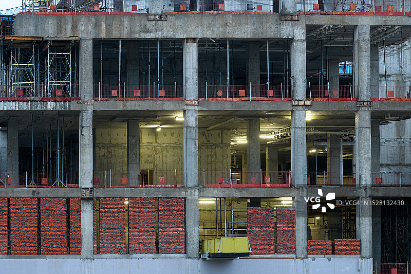 夜间建筑工地图片素材