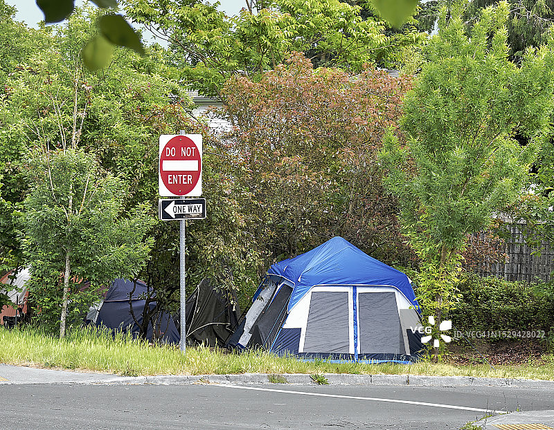 波特兰无家可归现象图片素材
