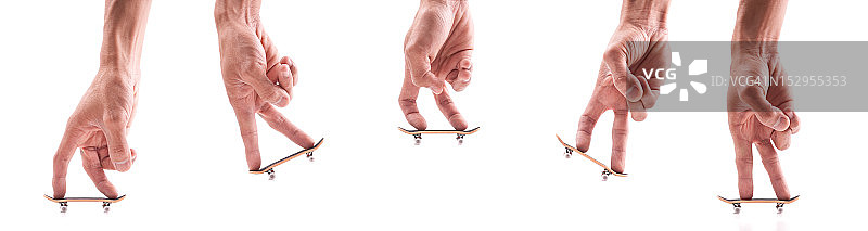 手指滑板Ollie技巧图片素材