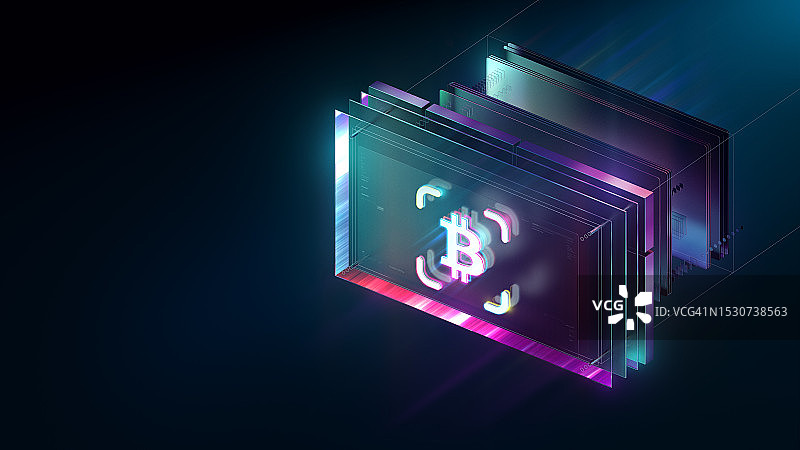 加密货币和数字钱包概念背景图片素材