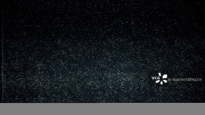 黑色背景上的VHS噪声和故障叠加设计元素，电视信号不良图片素材