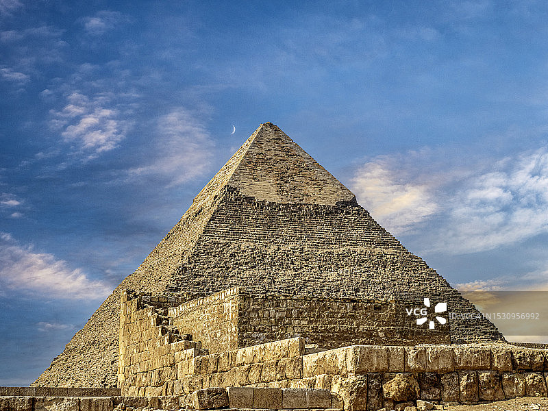 埃及吉萨的哈夫拉金字塔外观图片素材