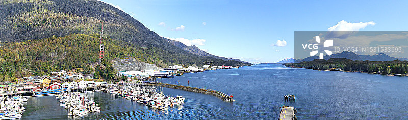 阿拉斯加科奇坎峡湾全景图片素材