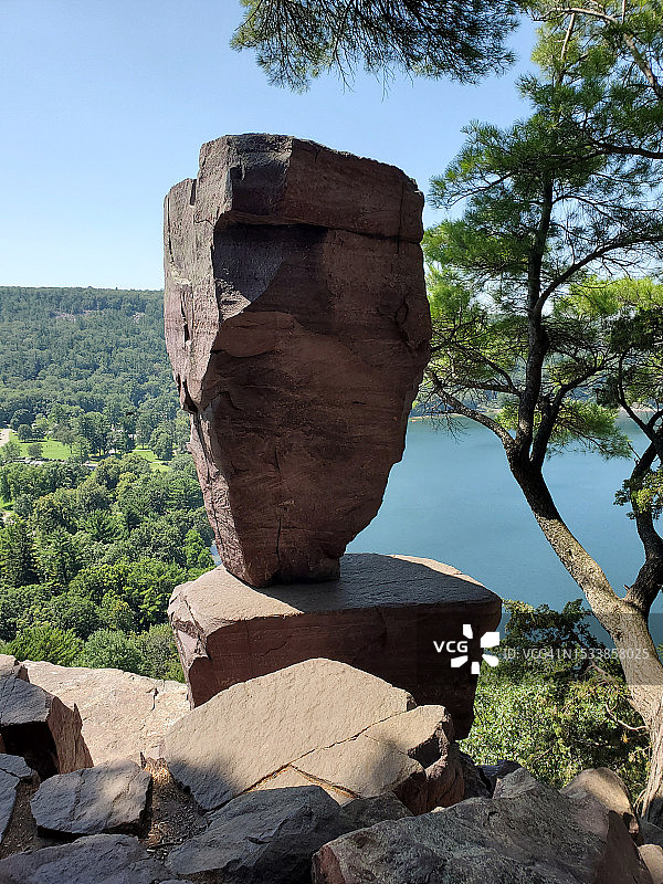 威斯康星州戴尔斯岩层景观，美国图片素材