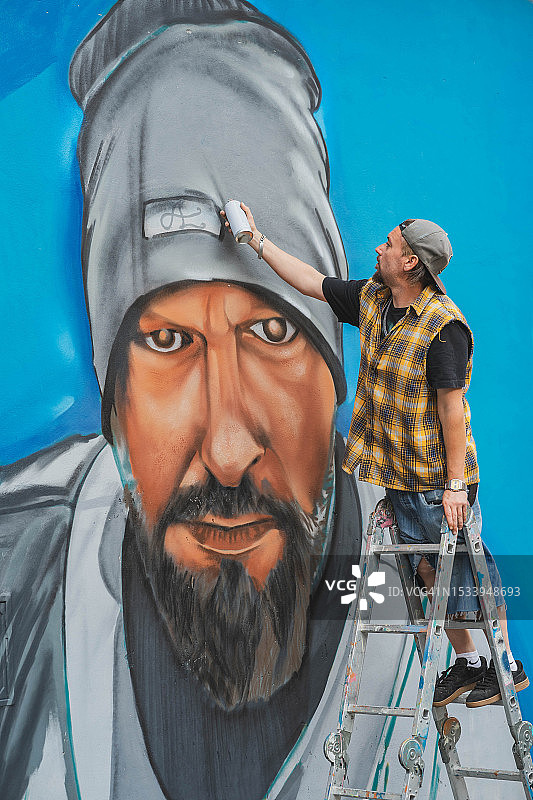 街头艺术创作图片素材