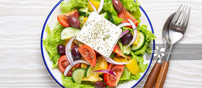餐盘沙拉俯视图图片素材