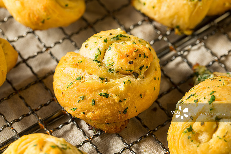 冷却架上的食物特写，美国图片素材
