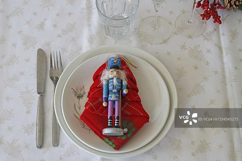 圣诞餐桌摆设图片素材