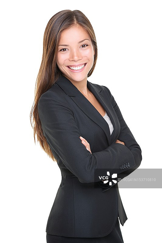 微笑的年轻女商人 портрет图片素材