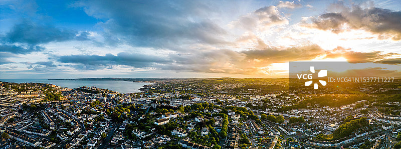 托基镇日落全景图片素材
