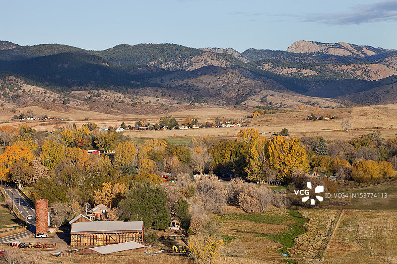 科罗拉多州山村和农田图片素材