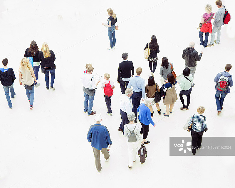 人群鸟瞰图片素材