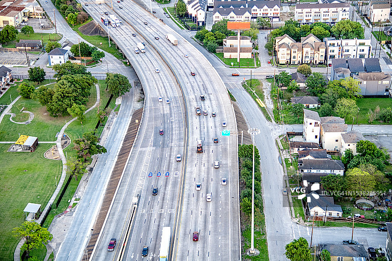 休斯顿高速公路航拍图片素材