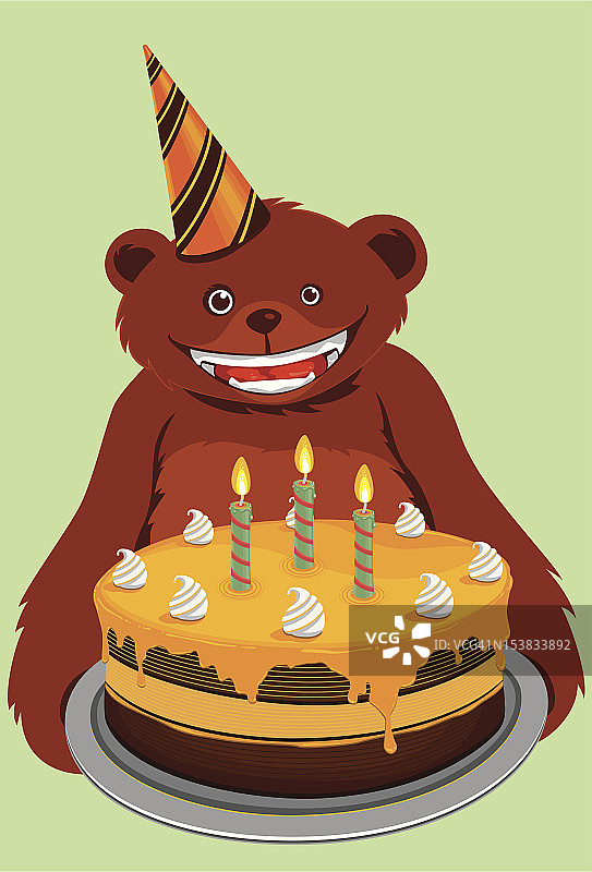 熊祝你生日快乐图片素材