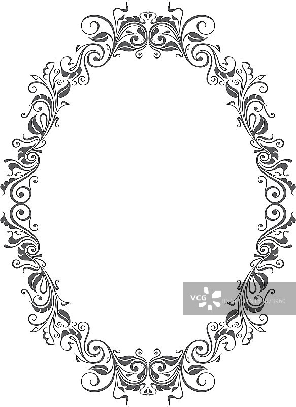 椭圆形框架图片素材