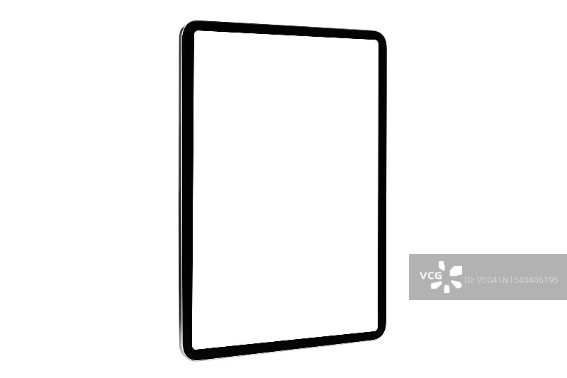 白色背景上的新型数位平板电脑模型图片素材