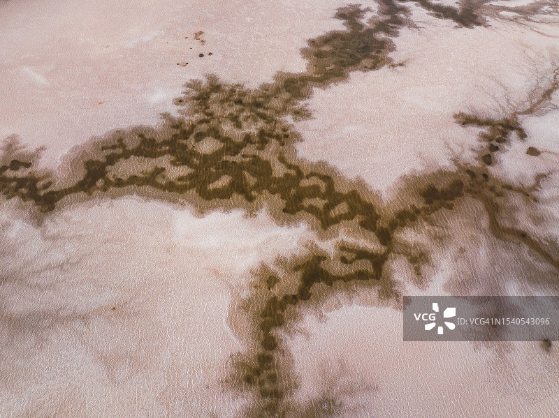 澳大利亚西澳大利亚州黑德兰港的高角度拍摄的干燥池图片素材