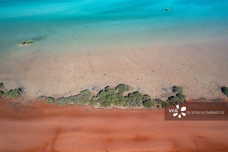 澳大利亚西澳大利亚州布鲁姆低潮时的辛普森海滩高角度摄影图片素材