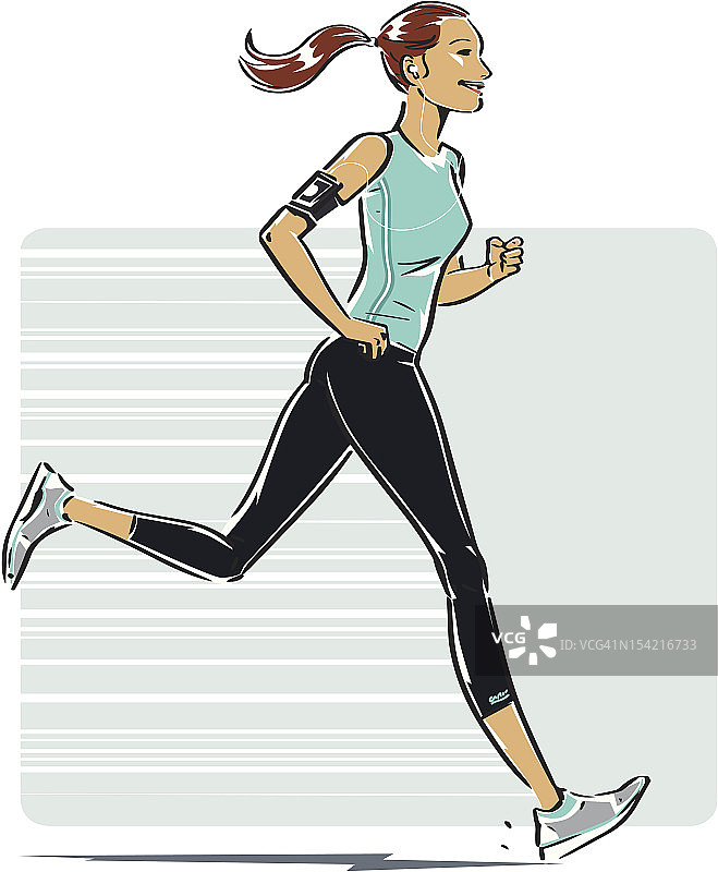女人跑图片素材