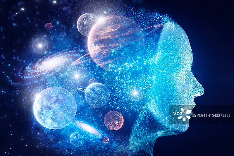 人工智能机器人与太空图片素材