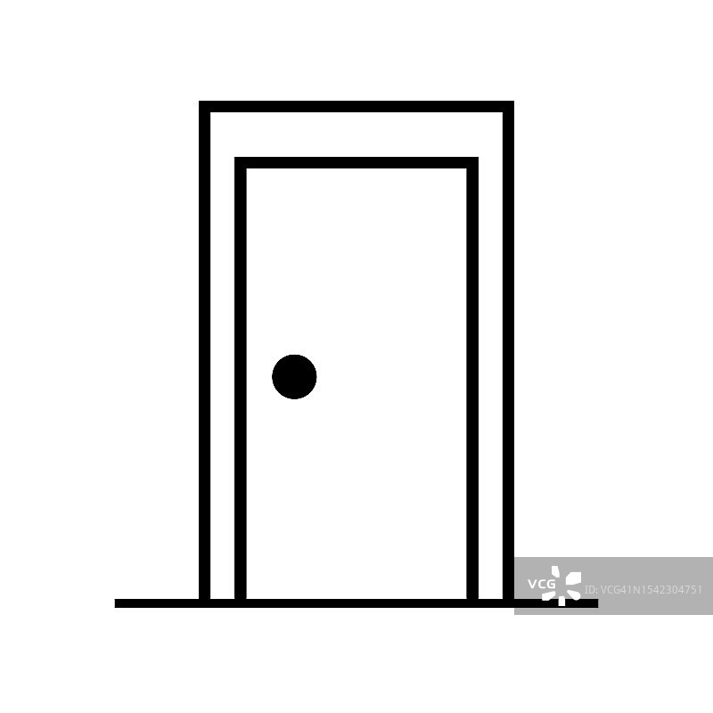 简单的门图标。入口。前门。矢量图图片素材