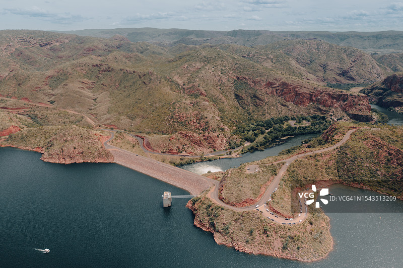 航拍澳大利亚西澳阿盖尔湖大坝图片素材