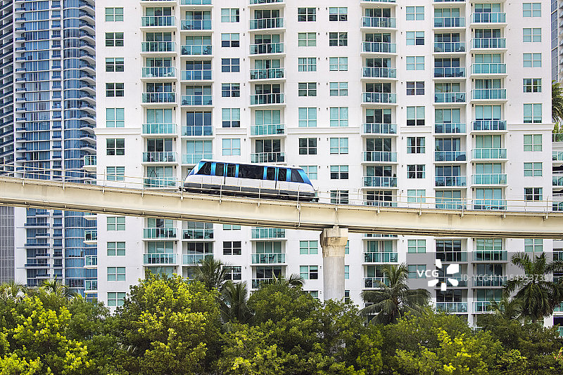 佛罗里达州迈阿密城市轨道交通图片素材