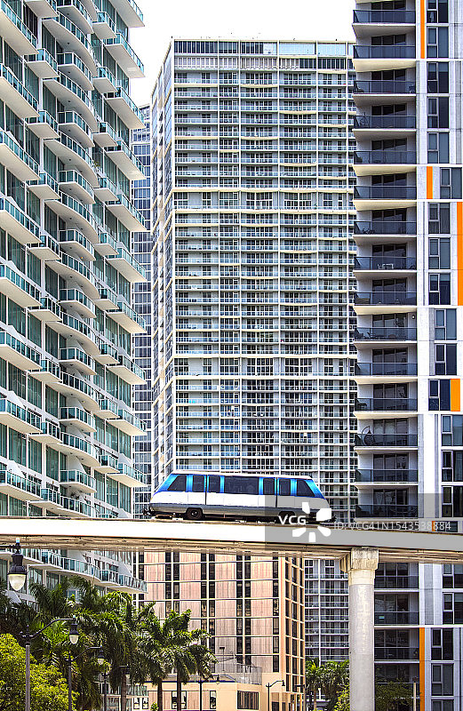 佛罗里达州迈阿密城市轨道交通图片素材