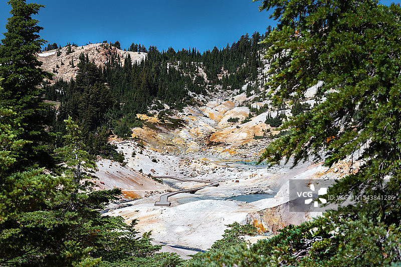 拉森火山国家公园的邦帕斯地狱图片素材