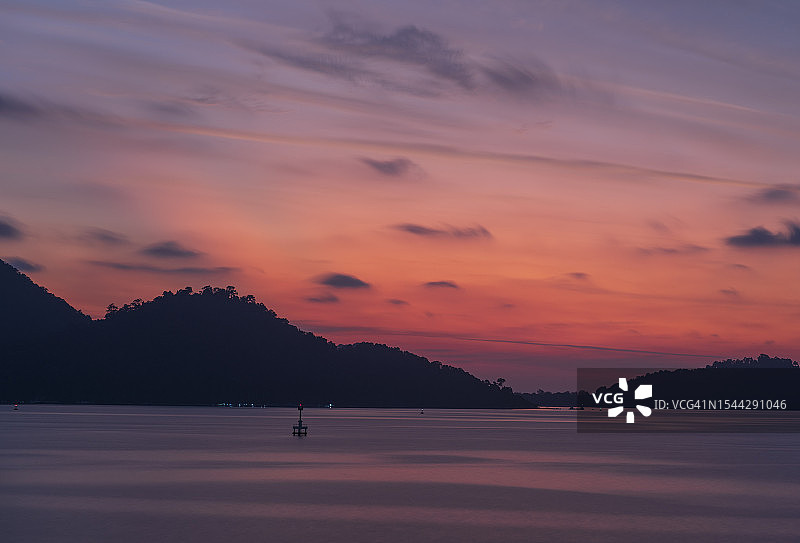 邦咯岛（马来西亚霹雳州）日落剪影 - 达迈劳特图片素材
