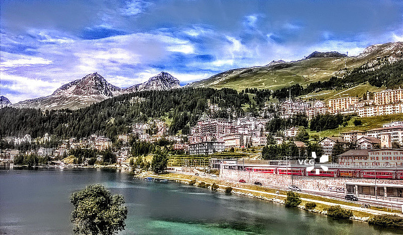 瑞士圣莫里茨图片素材