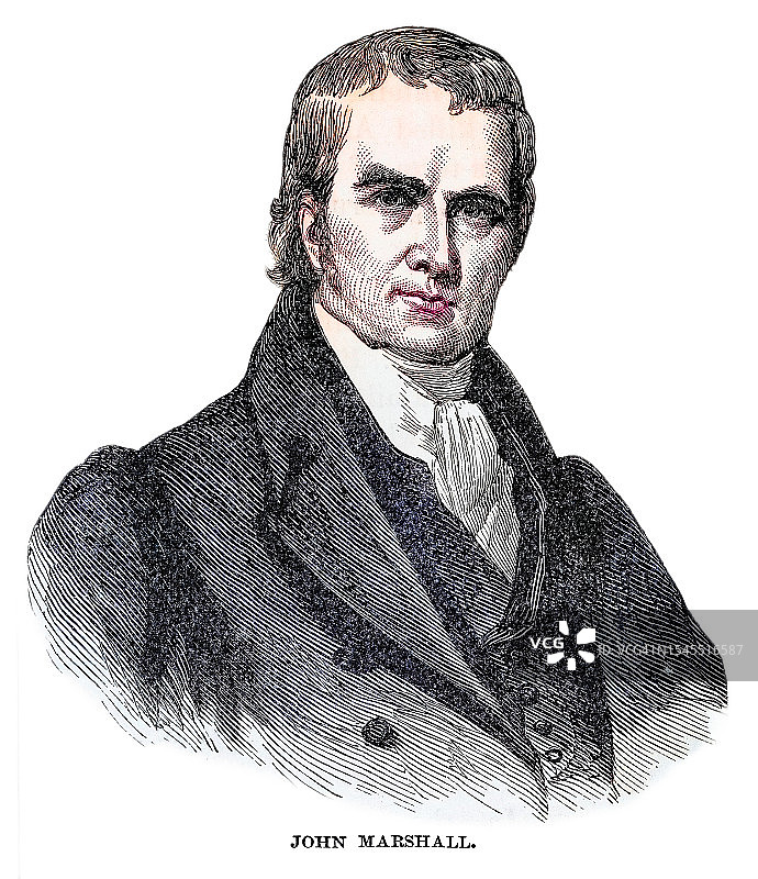 美国前首席大法官约翰·马歇尔肖像图片素材